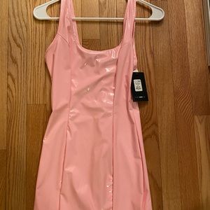 Fashion nova light pink PU dress